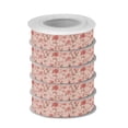 thumbnail image 2 of 5 Rolls Christmas Ribbon 1.5 inch Wide Decorative Ribbon for Gift Wrapping and Holiday Decorations Pink Flowers, 2 of 7
