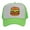 White/Neon Green, variant on Top Headwear Hamburger Cheeseburger Trucker Hat - Men's Snapback Burger Food Cap White/Red