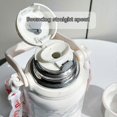 thumbnail image 3 of 24oz Vacuum Insulated Stainless Steel Water Bottle with Cup Lid-White 26-27s, 3 of 5