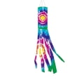 thumbnail image 2 of Bouanq Halloween Tie Dye Windsock Flag Rainbow Color Tails Design Windsock Rainbow Windsock Flag Outdoor Hanging Decoration for Home Yard Garden Balcony Decoration, 2 of 3