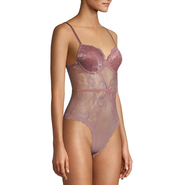 Just Sexy Lingerie Women's and Women's Plus Underwire Lace Teddy