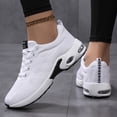 thumbnail image 3 of Running Shoes for Women Lace up Mesh Sneakers Antislip Air Cushion Breathable Tennis Shoes Lightweight Sneakers White Size 8.5, 3 of 7