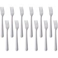 thumbnail image 1 of 12-Piece Oyster Fork Set, Stainless Steel Cake Forks Service for 12 Silverware Flatware Utensils-5.6 Inches, Silver, 1 of 6
