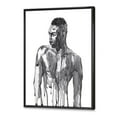 thumbnail image 2 of Designart Handsome African Man Portrait On White I FLOAT FRAME WALL ART, 2 of 4
