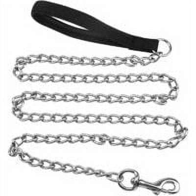 Cadena de correa para perros de alta resistencia, correa de cadena para perros grandes, perros medianos, 12 m, 4 mm de grosor, cadena de correa para perros con cómodo mango acolchado