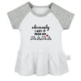 thumbnail image 1 of Obviously Got it from my Mama Funny Dresses For Baby, Newborn Babies Skirts, Infant Princess Dress, 0-24M Kids Graphic Clothes (Gray Raglan Dresses, 6-12 Months), 1 of 4