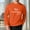 Orange, variant on COSFO Tee Shirts Mens Letter Print Casual Crewneck Long Sleeve Tops Loose Fit Pullover Mens Graphic Tees