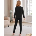 thumbnail image 3 of Oudiya Girls Thermal Underwear Set Long Johns Cold Weather Kids Base Layer Top Bottom, 4-12Y, 3 of 6