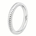 thumbnail image 3 of Bague en Argent Sterling Stackable Expressions Rhodium Taille 8, 3 of 3