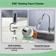 thumbnail image 3 of Surpdew Universal Sink Faucet 1440° Rotatable Faucet Aerator Extension, U Shaped Faucet Extender, 360° Rotating Faucet Extender For Bathroom Sink/Kitchen, Sink Faucet Extender, 2 Modes Adjustable, 3 of 7