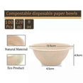 thumbnail image 5 of 100Pcs Strong Disposable Paper Bowls 350Ml Disposable Sugarcane Paper Bowls Brown Super Rigid Biodegradable, 5 of 5