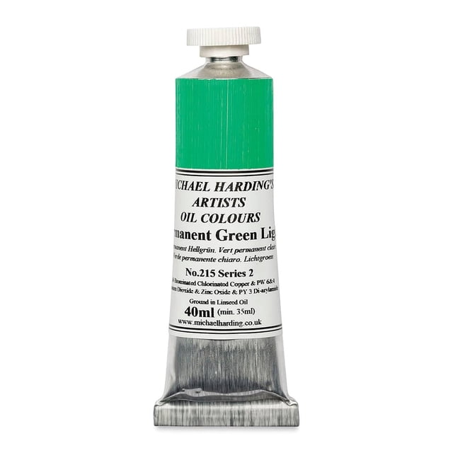Pintura al óleo para artistas Michael Harding Permanent Green Light 40 ml