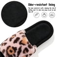 thumbnail image 4 of BERANMEY Leopard Open Toe Womens Slippers Cute Soft House Slippers for Women Men Anti-slip Thick Sole Indoor Bedroom Winter Home Slippers, 4 of 9