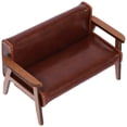 thumbnail image 3 of Miniature Chaise en Bois Canapé Modèle de Maison de Poupée Mini Canapé Chaise Modèle, 3 of 8