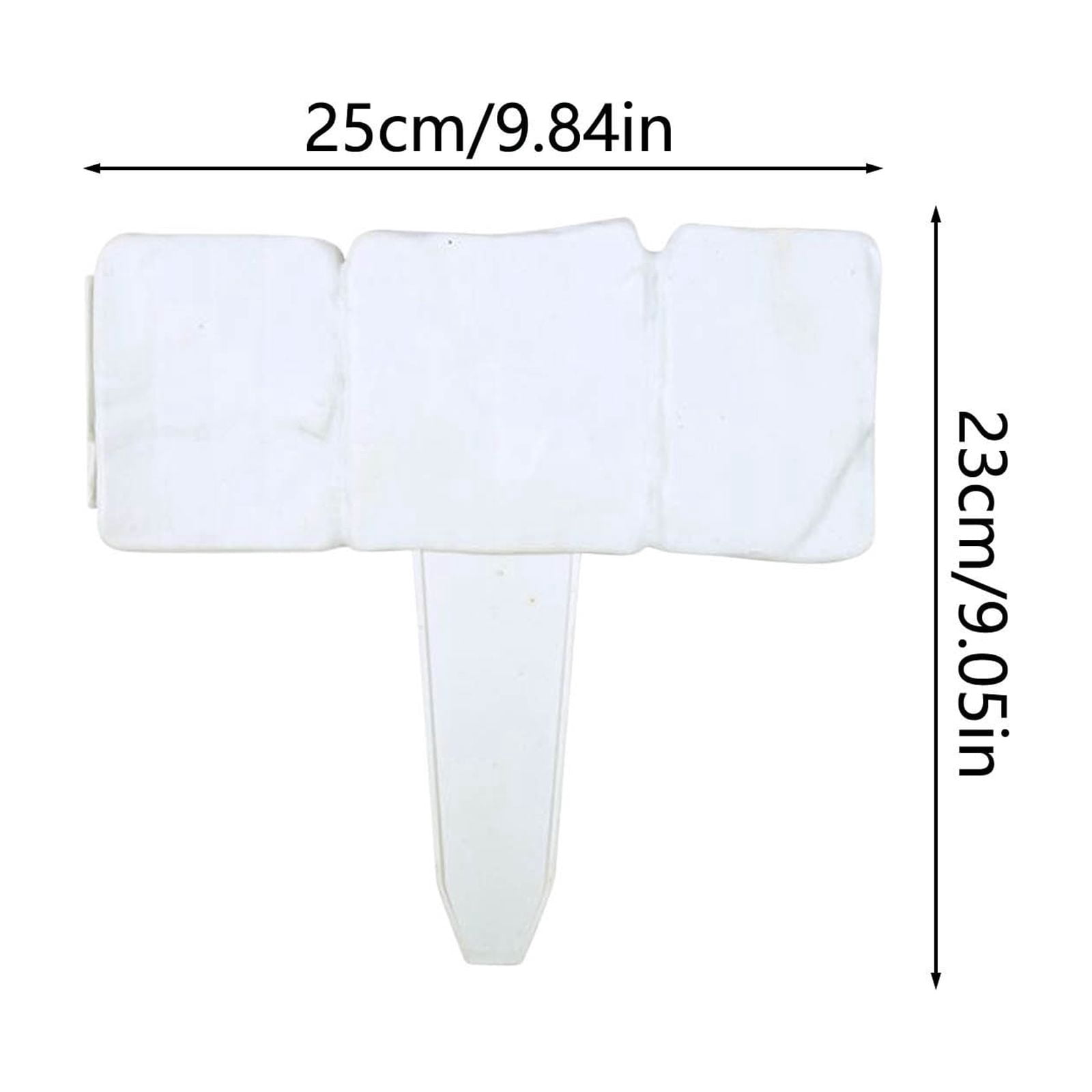 LOWLHOME Imitation Stone Garden Fence,Plastic Retaining Edging Border,Cobbled Effect Landscape Decor,Interlocking Decorative Panels Flower Bed Path Lawn(White,20pcs)
