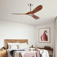 thumbnail image 3 of imerelez Hot sales 52 Inch Ceiling Fans Without Lights, Solid Wood Ceiling Fan with Remote Control and DC Motor, Indoor Ceiling Fans for Patios, Bedroom, 3 of 8