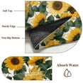thumbnail image 6 of Sunflower Area Rugs 4'x6', Washable Small Throw Rugs for Office Bathroom, Vintage Spring Floral Botanical Yellow Green Indoor Outdoor Rug Non-Slip Low Pile Carpet Runner Reversible Floor Mats, 6 of 8