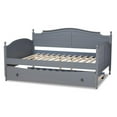 thumbnail image 5 of Bowery Hill Grey Finished Wood Full Size Daybed with Roll-out Trundle Bed, 5 of 11