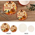 thumbnail image 4 of GZHJMY 2PCS Thanksgiving Autumn Turkey Pumpkin Trivets Pot Holders Set and Placemats Set, Hot Pads, Table Mats for Cooking and Baking, Cotton Braided Hot Pads, 7.09"+9.45", 4 of 7