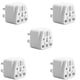 thumbnail image 1 of 5X Adaptador de Enchufe de Viaje de EE. UU. EU/UK/AU/In/CN/JP/Asia//Brasil Una EE. UU. (Tipo B), Enchufe de 3 Clavijas de EE. UU., Convertidor de Cargador Blanco, 1 of 5