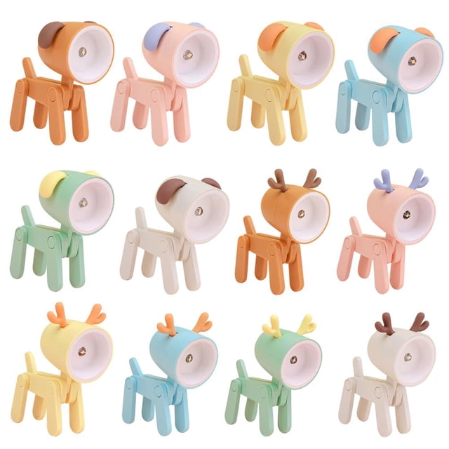 Bonitas luces nocturnas para mascotas, lámparas de mesa plegables para perros, lámparas de protección ocular (3 ciervos)