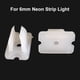 thumbnail image 3 of Clips de fijación para tiras LED de 6 mm, 8 mm, 12 mm y 15 mm, accesorios de conector para fijación de luces de neón 2835, hebilla de plástico COB flexible de 220 V, 3 of 5