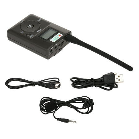 HanRongDa HDR-831 Portable Stereo Digital FM Transmitter Mini FM Radio Station Broadcast with Mic Audio Launch 500 Meters TF Card Slot AUX IN Microphone