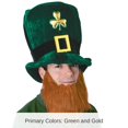 thumbnail image 4 of 6 Pack Beistle St. Patrick's Day Plush Leprechaun Hat with Beard, 4 of 6