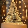 thumbnail image 2 of Hugtrwg Lámpara Acrílico 3D LED Adorno Navidad Noche para El (Árbol Navidad), 2 of 8