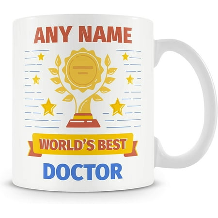 

Doctor Mug - Worlds Best Award Personalised Cup Gift - Customise with Name