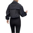 thumbnail image 4 of LOVZFMLL Vestes pour Femmes, Veste Longue Décontractée Polyvalente à Manches Longues avec Capuche, 4 of 4