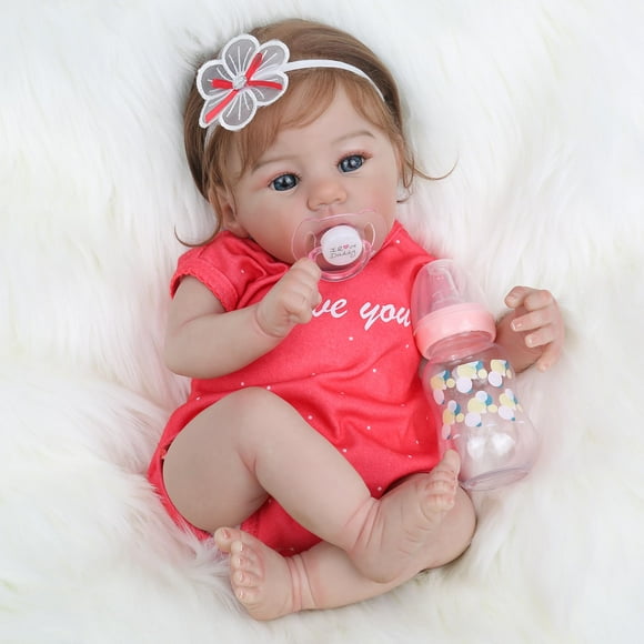 Muñeca Reborn WOOROY, niña realista de 45 cm con cuerpo pesado