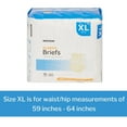 thumbnail image 4 of McKesson Classic Briefs, Incontinence, Light Absorbency, XL, 15 Count, 1 Pack, 4 of 12