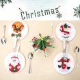 thumbnail image 4 of CNKOO 6Pcs Cutlery Holder Pockets Christmas Santa Claus Snowman Design Adorable Create Atmosphere Festive Christmas Table Decorations Cover, 4 of 10