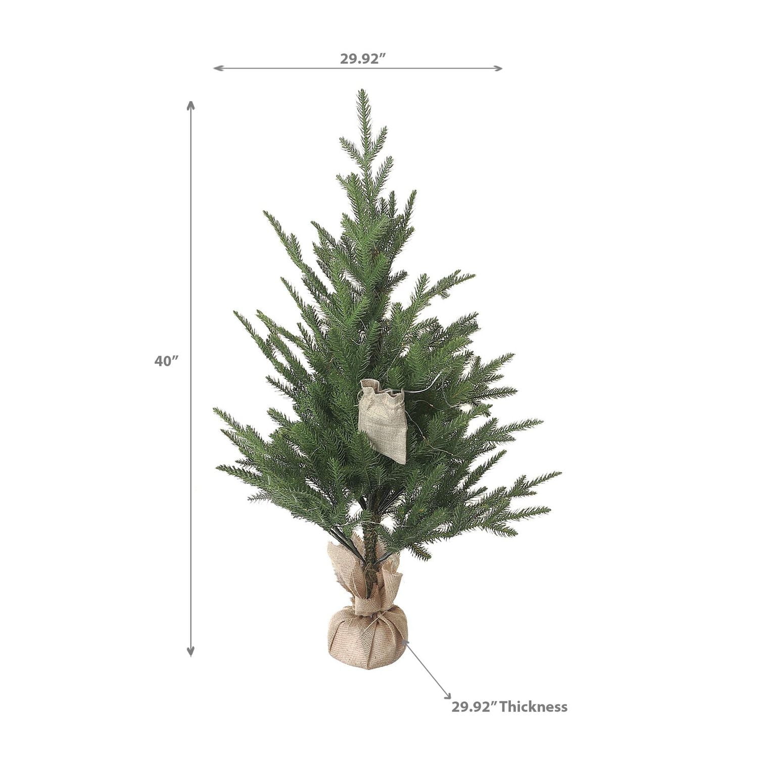 Arbre De Noël Tremble 40" Avec Lumière