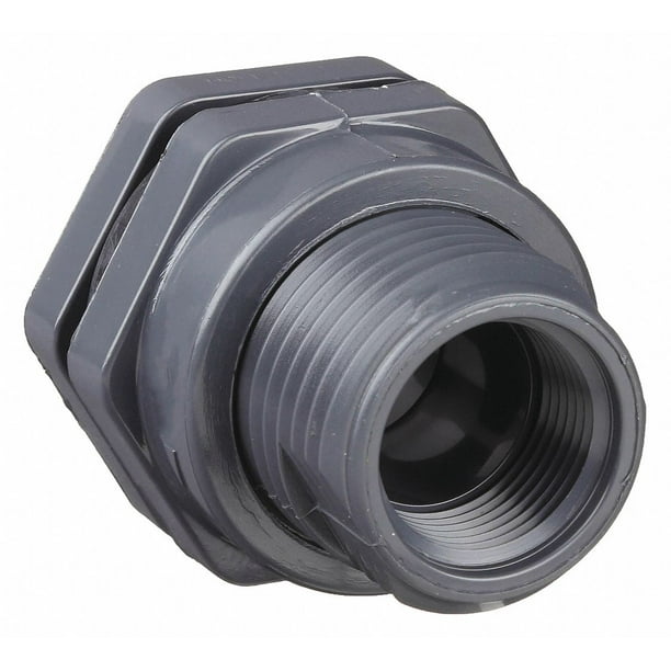 Hayward PVC Bulkhead Tank Fitting, 3/4" Pipe Size, FNPT x Socket