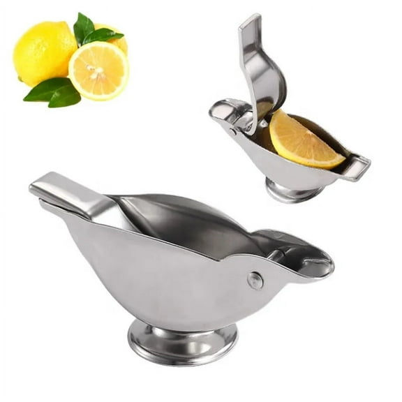 1-Pack Stainless Steel Manual Lemon & Lime Juicer – Heavy-Duty Hand Press Citrus Squeezer for Lemons, Oranges & Fruits – Portable Kitchen Gadget for Quick Juice Extraction TIKA