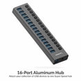 thumbnail image 1 of HUB de datos USB 3.0 y cargador SABRENT de 16 puertos con Individu, 1 of 5