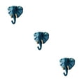thumbnail image 1 of Maytalsory Animal Head Key Hook Sturdy And Durable Construction Adding Touch Of Whimsy Retro blue(elephant) 3Set, 1 of 6