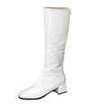 thumbnail image 5 of Mostsola Knee High Boots Women Square Toe Tall Boots Zip up Block Heeled Gogo Boots, 5 of 7