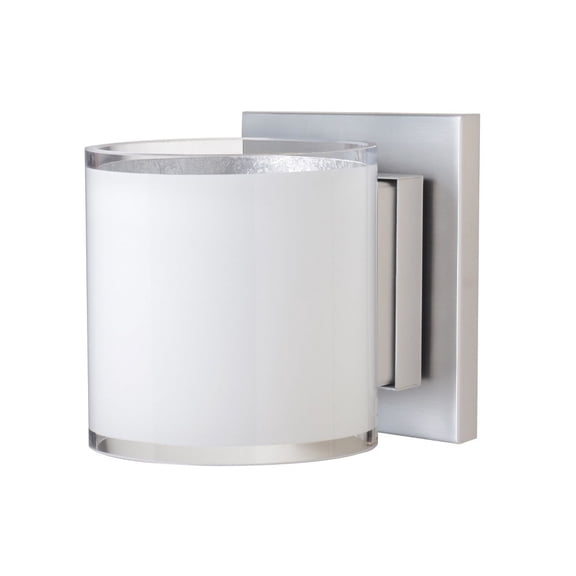 1WS-7180SF-SN Besa Lighting Pogo - 1 Light Mini Wall Sconce In Contemporary Style-5.5 Inches Tall and 4.75 Inches Wide-Satin Nickel