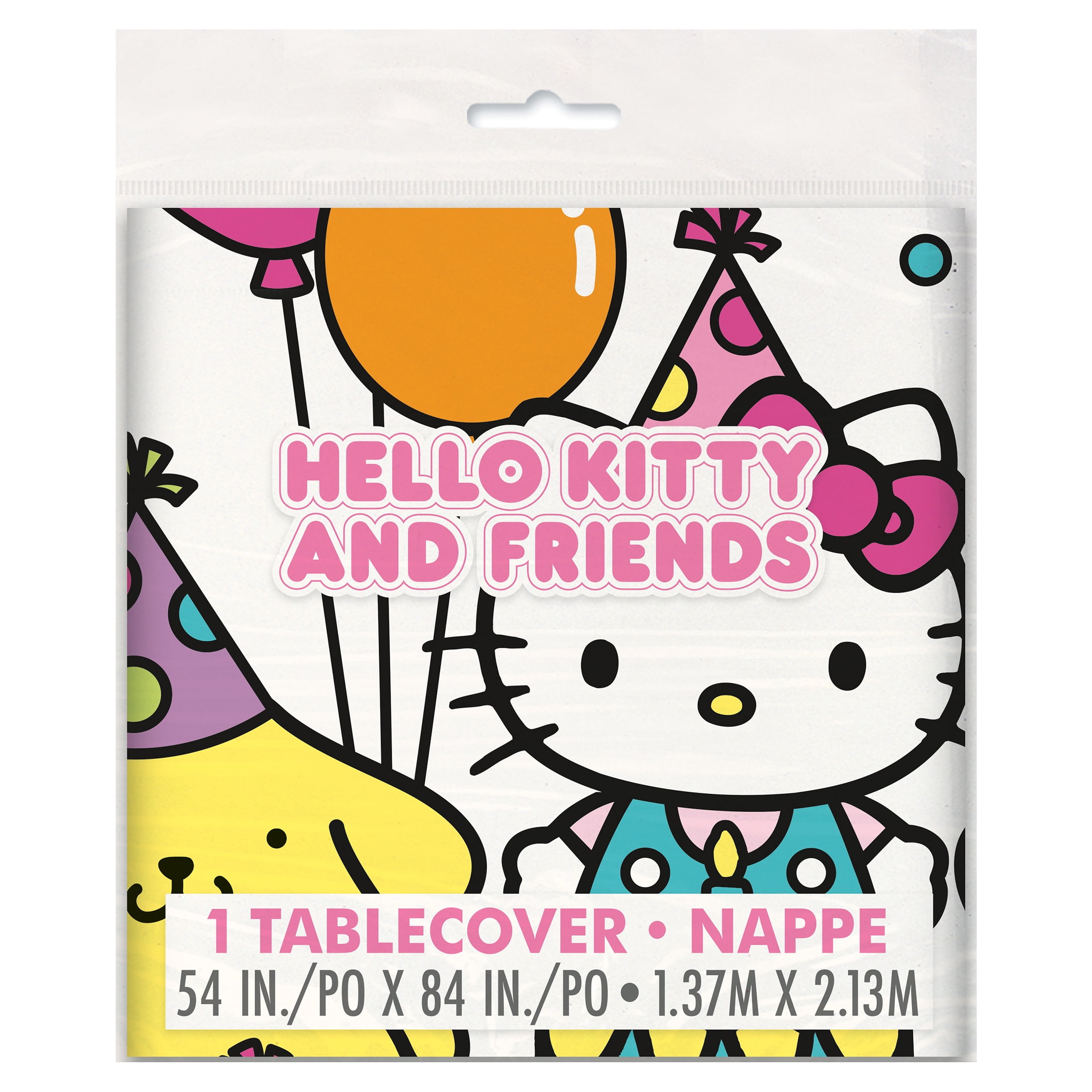 Hello Kitty 1 Count 54IN x 84IN Multicolor Plastic Table Cover
