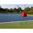 Tourna Ballport Deluxe Tennis Ball Pickup with Wheels Red