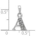 thumbnail image 2 of Avariah Solid 10KW White Gold Initial K Charm - 15mm Natural Diamonds, 2 of 3
