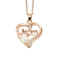 thumbnail image 2 of Xihbxyly Collar con Colgante de Corazón y Letra, Collar con Piedras Preciosas, 2 of 2