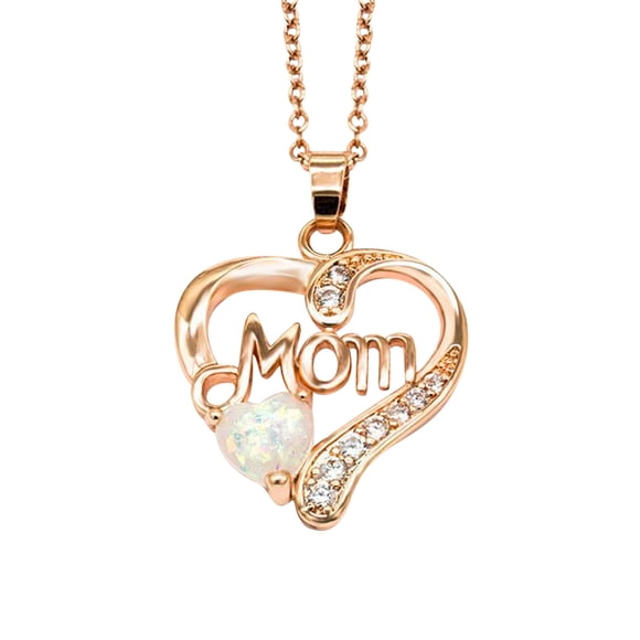 Dvkptbk Necklace Jewelry Letter Heart Pendant Necklace Gemstone Necklace Jewelry