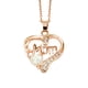 thumbnail image 2 of Xihbxyly Collar con Colgante de Corazón y Letra, Collar con Piedras Preciosas, 2 of 2