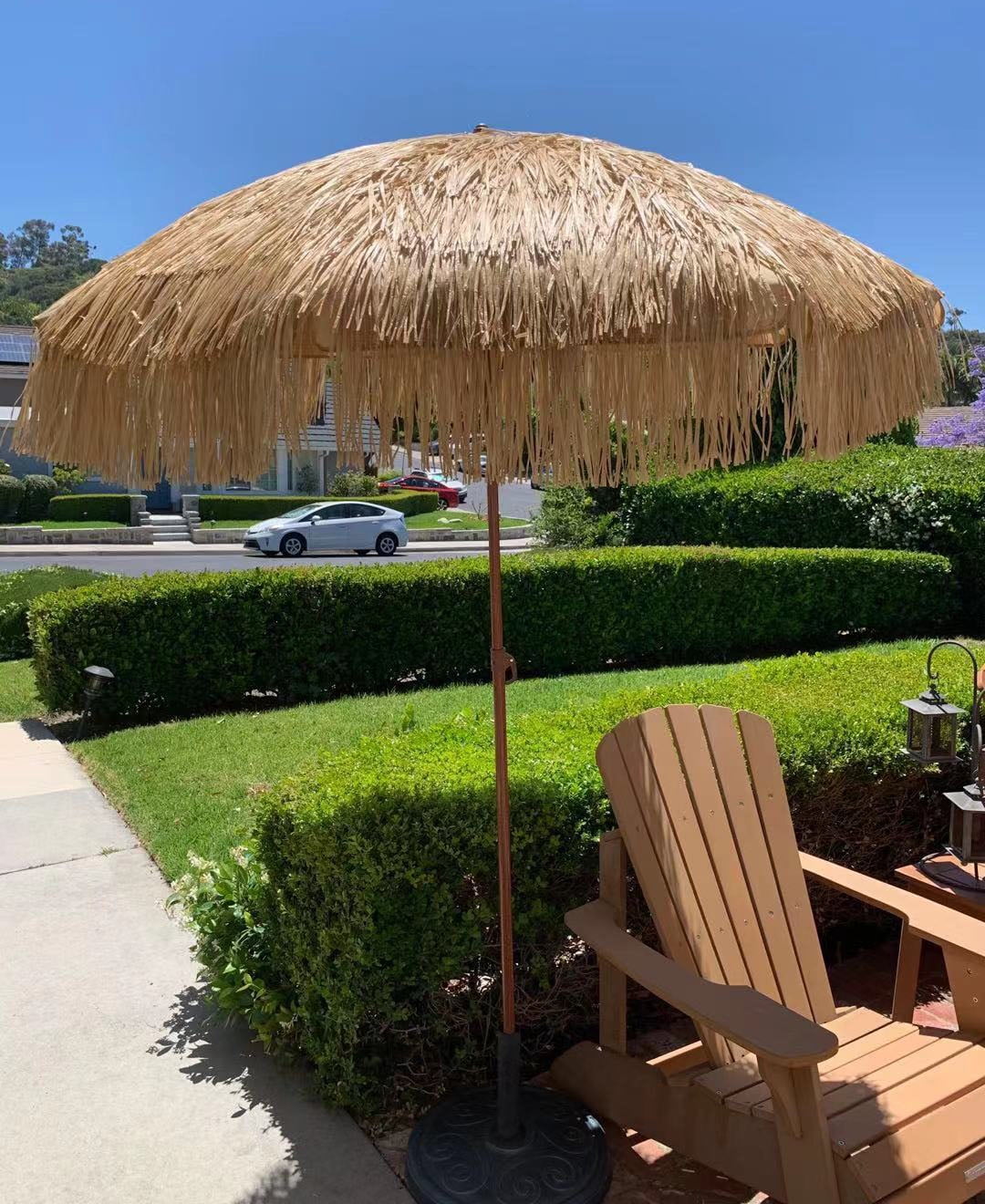 Bayside21 8 FT Tiki Umbrella Thatch Patio Umbrella Hawaiian Umbrella