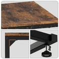 thumbnail image 6 of Set of 2 C Shaped Metal End Table with Adjustable Feet, Small Sofa Couch Side Table for Living Room Bedroom, Brown, 6 of 8