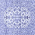 thumbnail image 1 of Ahgly Company Machine Washable Indoor Square Persian Blue Traditional Area Rugs, 8' Square, 1 of 4